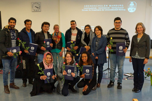 Feierliche Zeugnisübergabe an der Abendhaupt- und Abendrealschule Marburg (Wintersemester 2018/19)