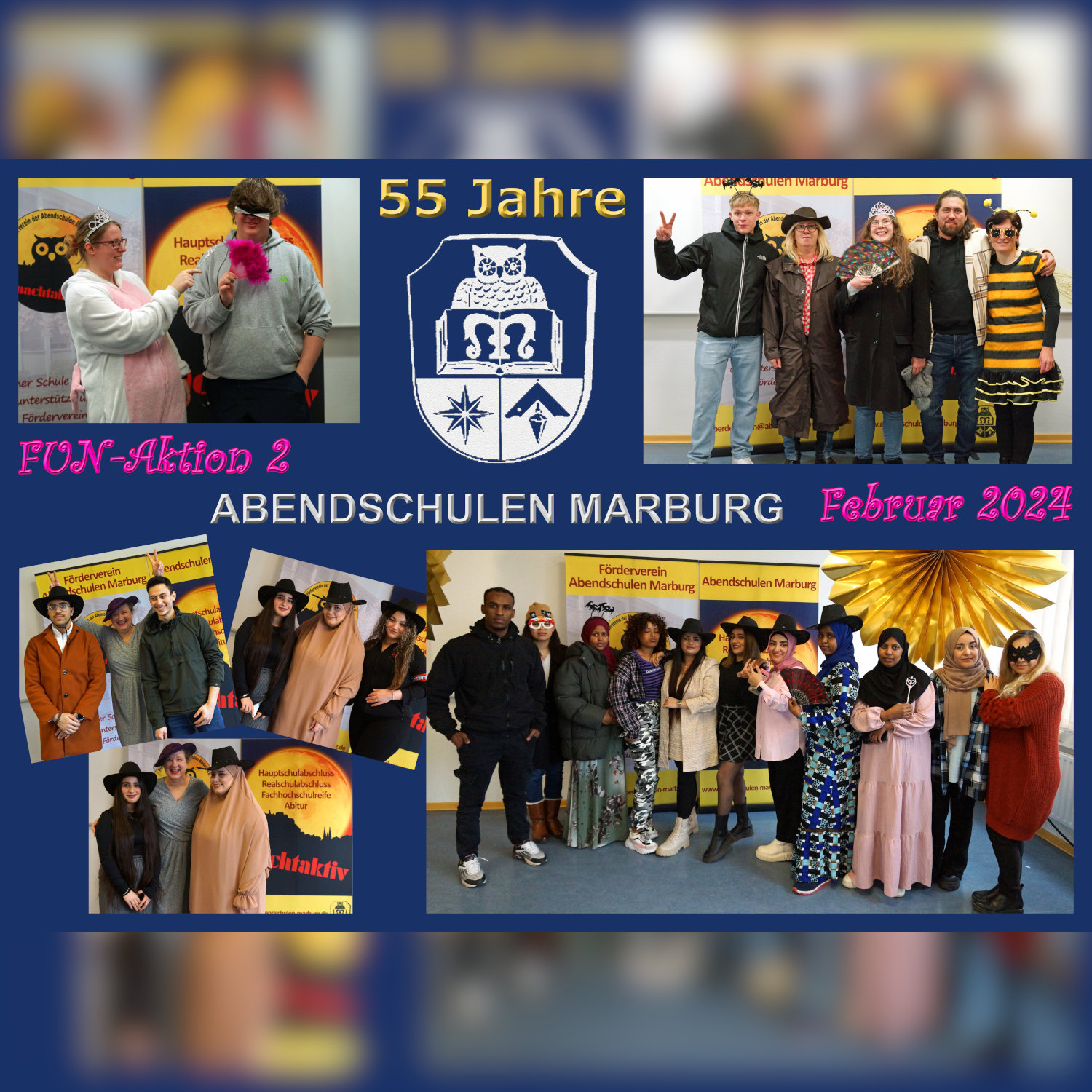 FUN-Aktion #2 im Februar 2024 anlässlich des 55. Geburtstags der Abendschulen