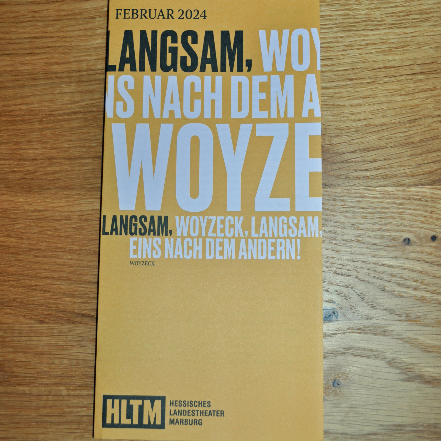 Die Patenklassen Q1 und Q3 des Hessischen Landestheater Marburg (HLTM) erleben das Stück "Woyzeck"